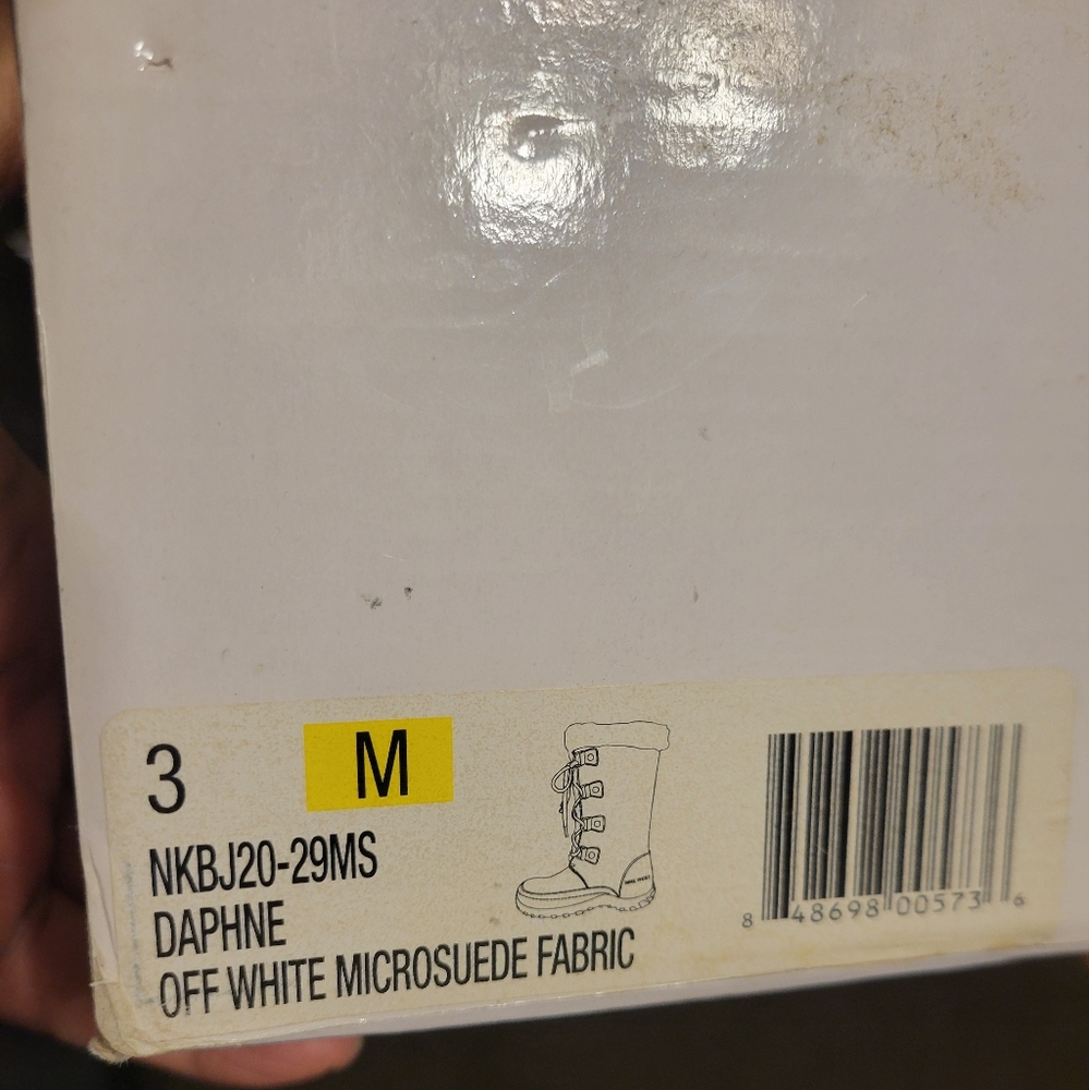 Nine West Daphne Toddler K Off White Boots Size 3 - Picture 9 of 10